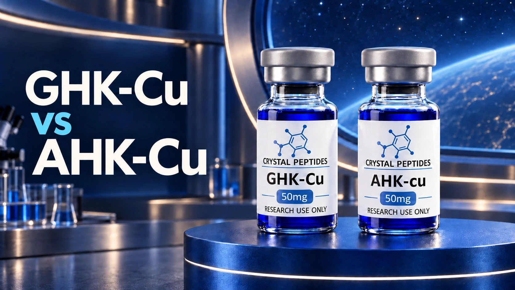 GHK-Cu și AHK-Cu: ce se schimbă atunci când se schimbă un aminoacid?
